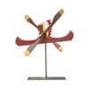 Indian in a Canoe Whirligig, Furnishings, Decor, Whirligig