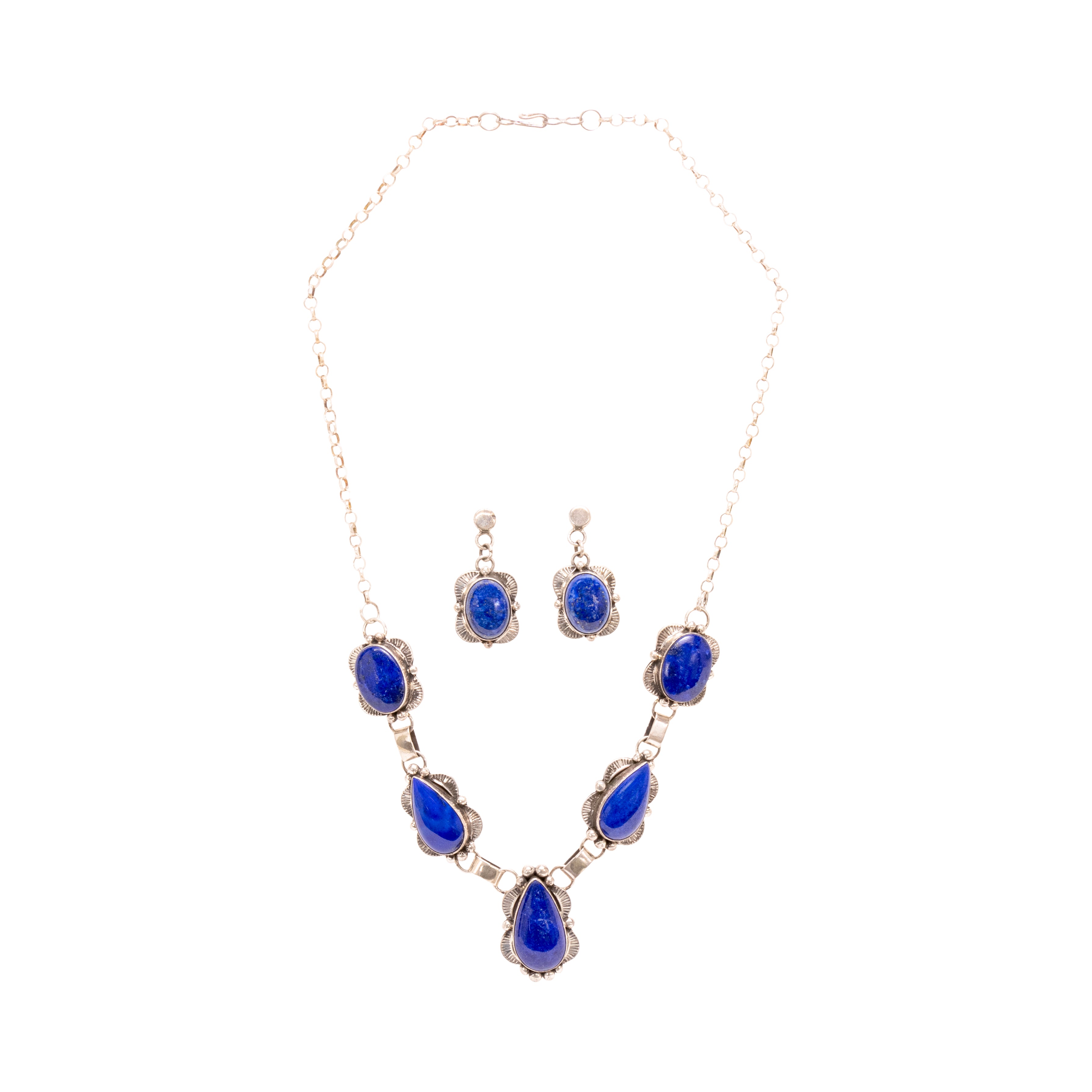Navajo Lapis Set, Jewelry, Set, Native