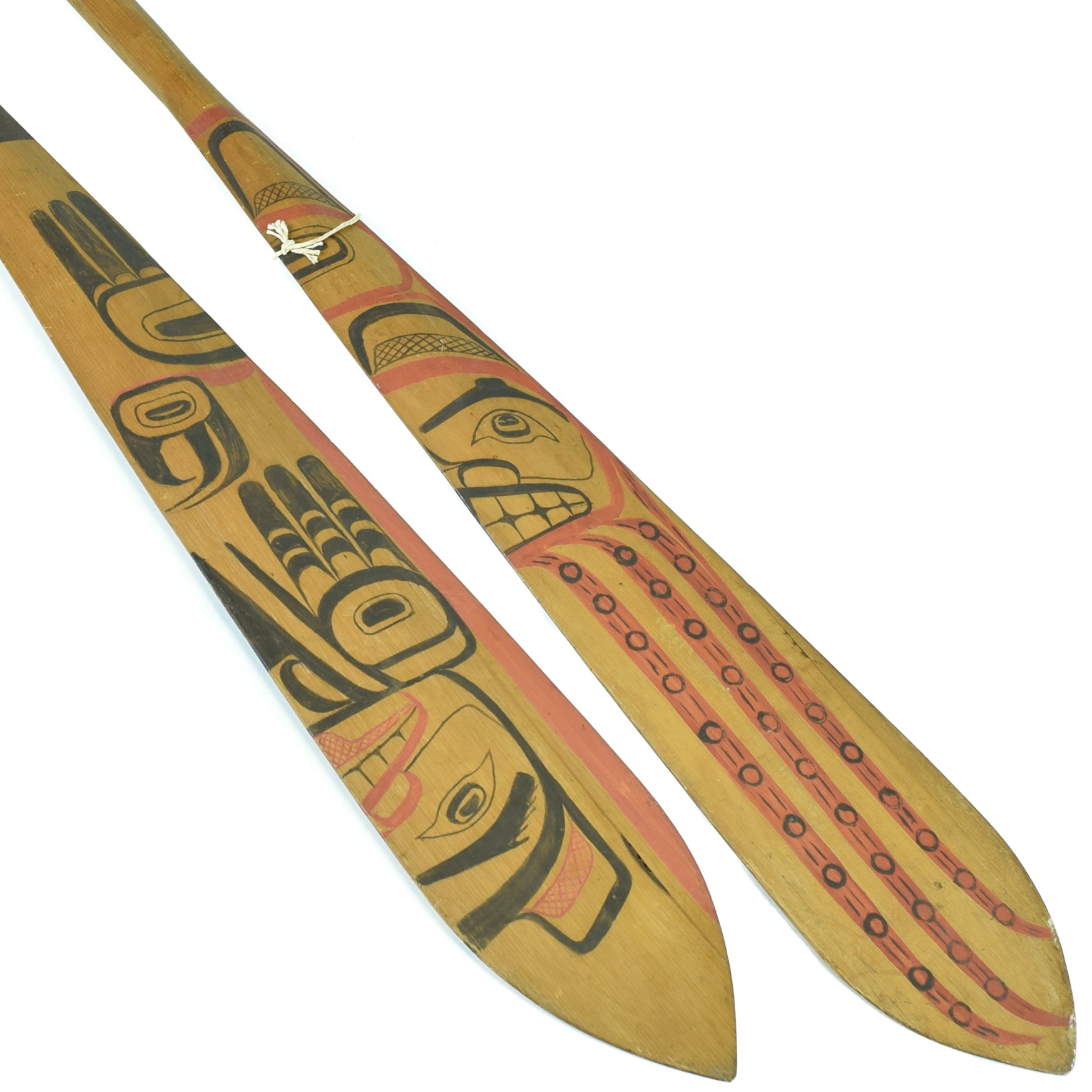 Northwest Coast Painted Cedar Paddles