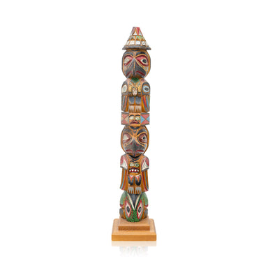 Ditidaht/Nuu-chah-nulth Totem by Raymond Williams, Native, Carving, Totem Pole