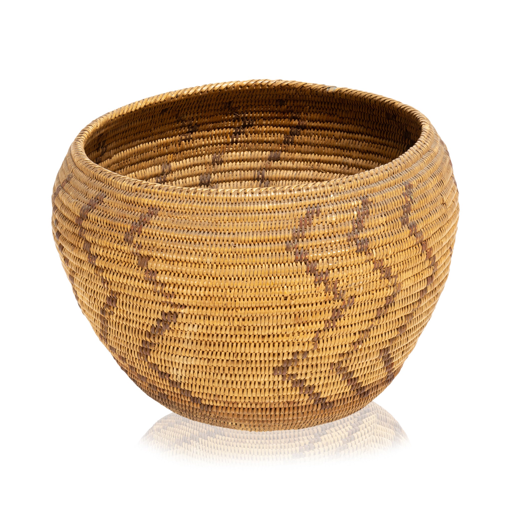 Miwok Basket, Native, Basketry, Vertical