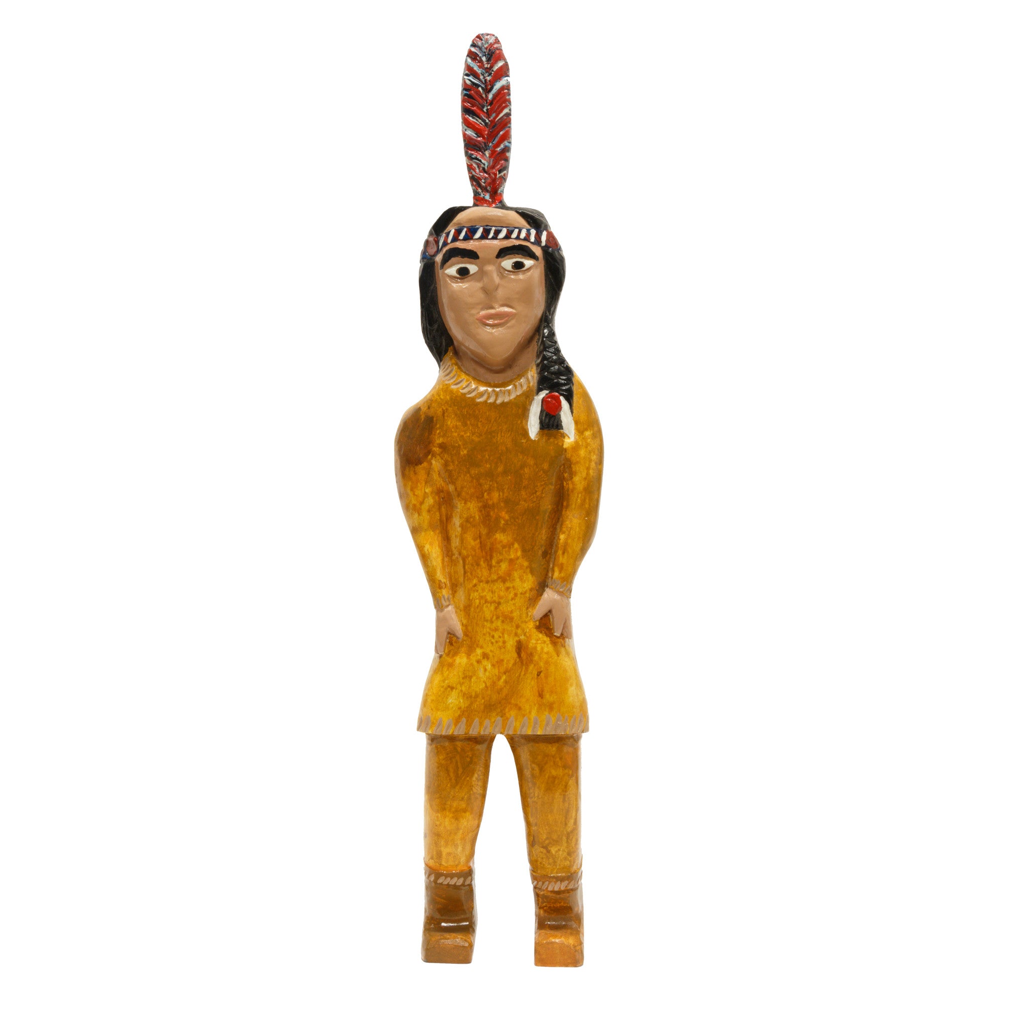 Indian Brave Folk Art Carving, Furnishings, Decor, Folk Item