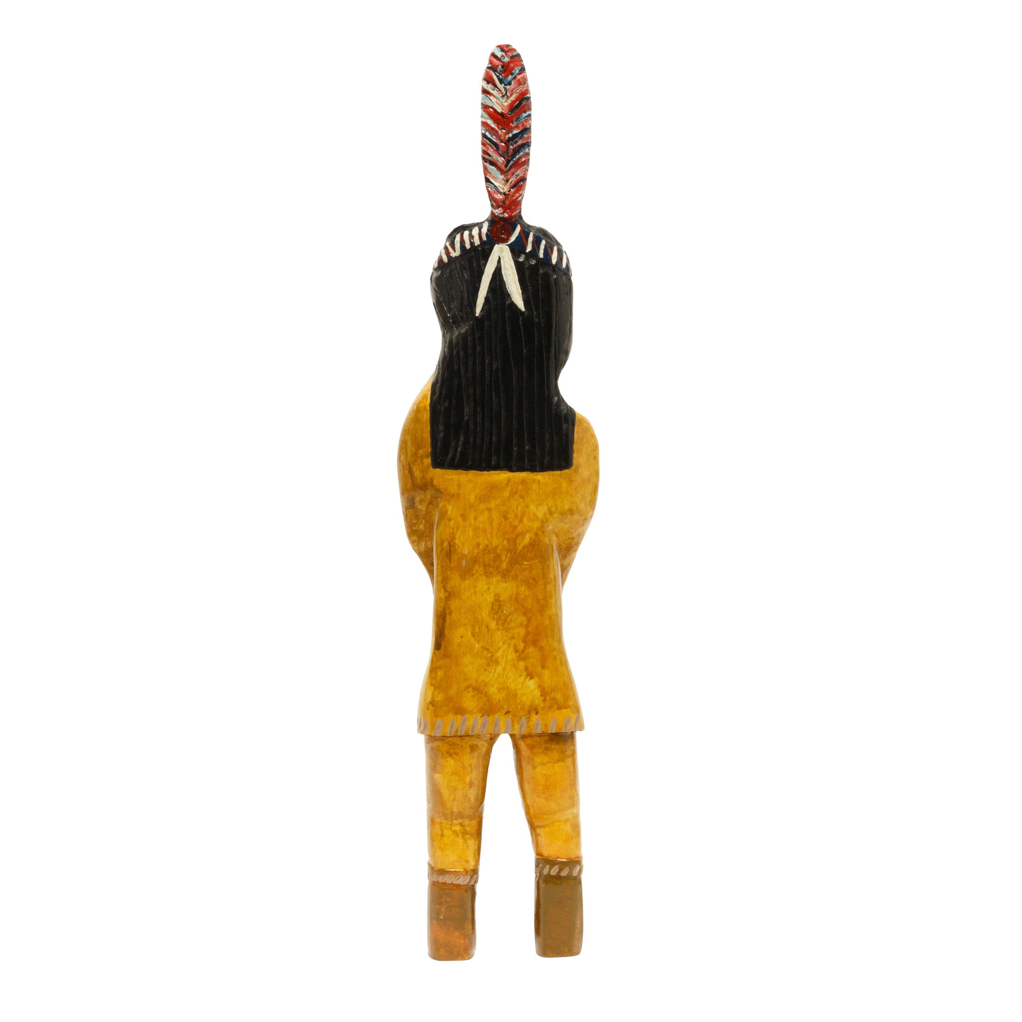 Indian Brave Folk Art Carving