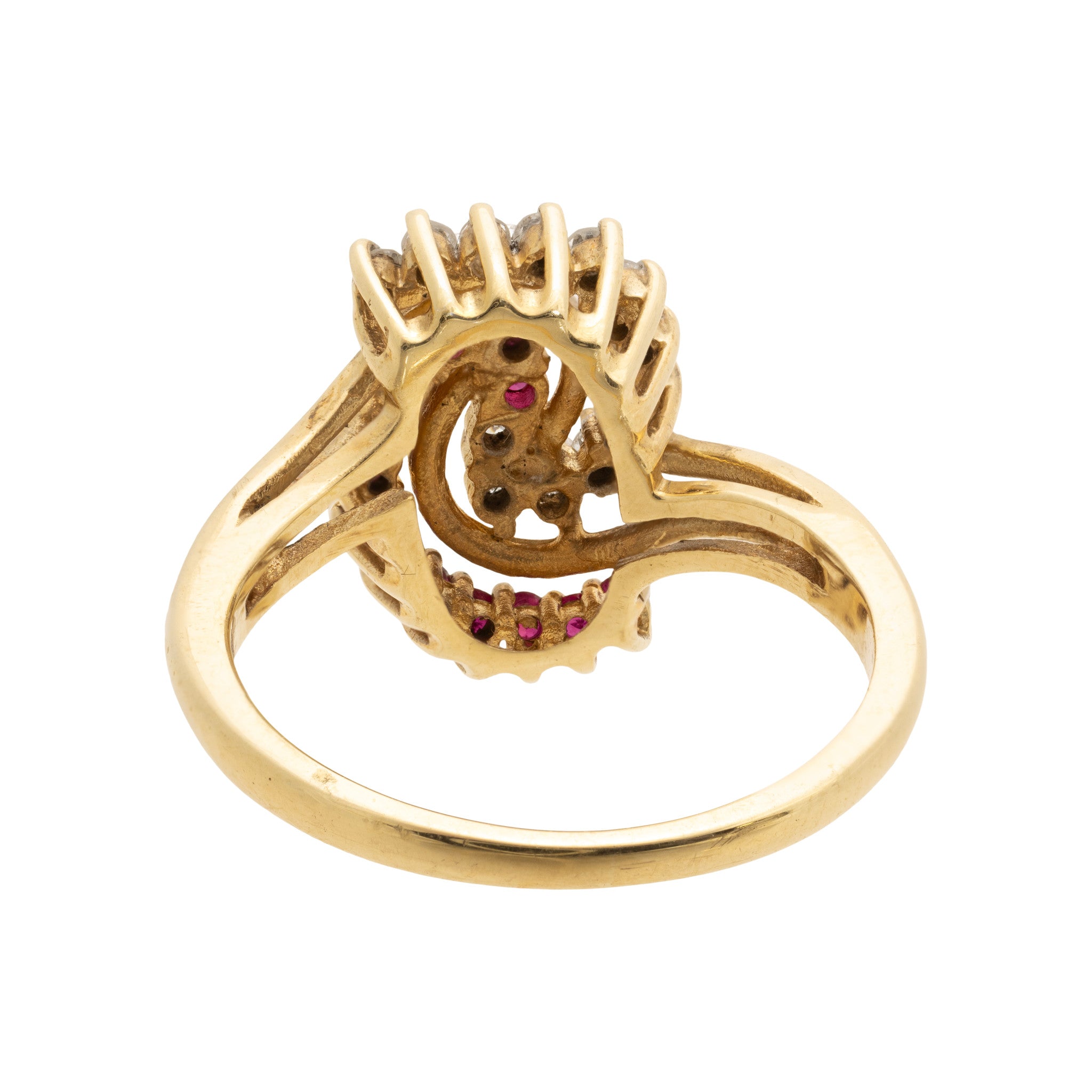 14k Gold Diamond and Ruby Ring