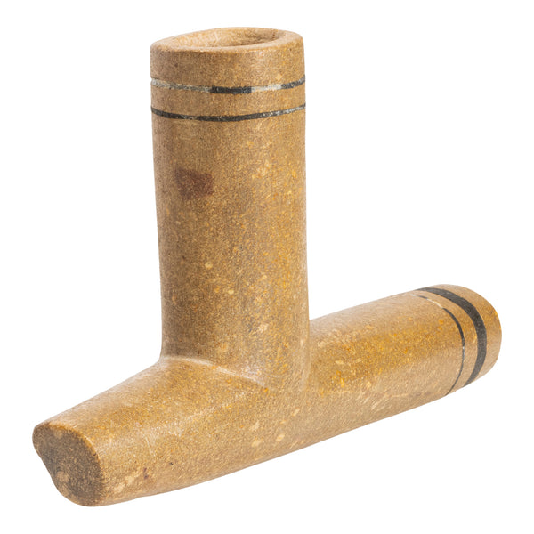Catlinite T Pipe, Native, Pipe, Catlinite