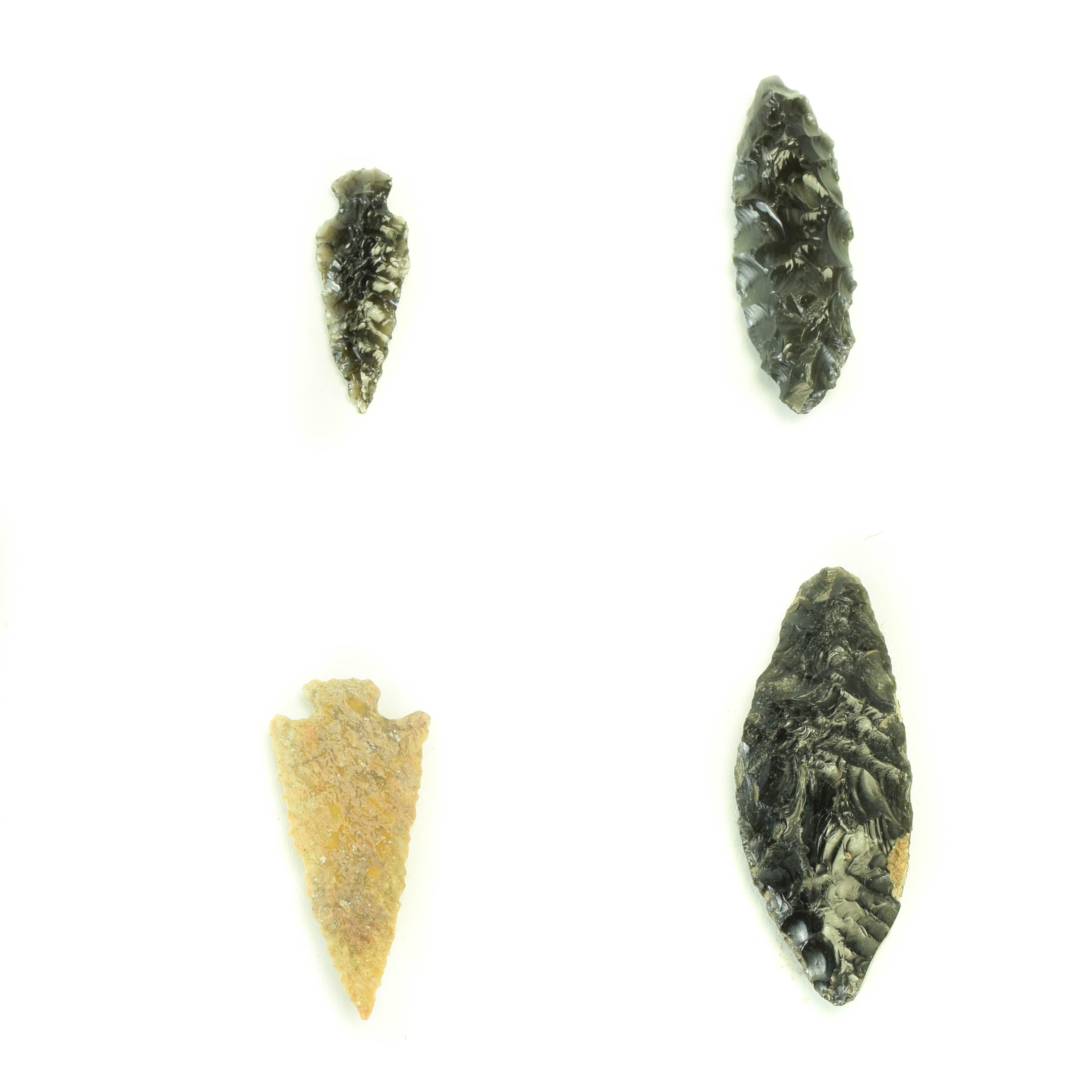 Four Arrowheads, Native, Stone and Tools, Arrowhead