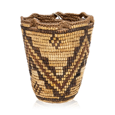 Fully Imbricated Klickitat Basket, Native, Basketry, Vertical