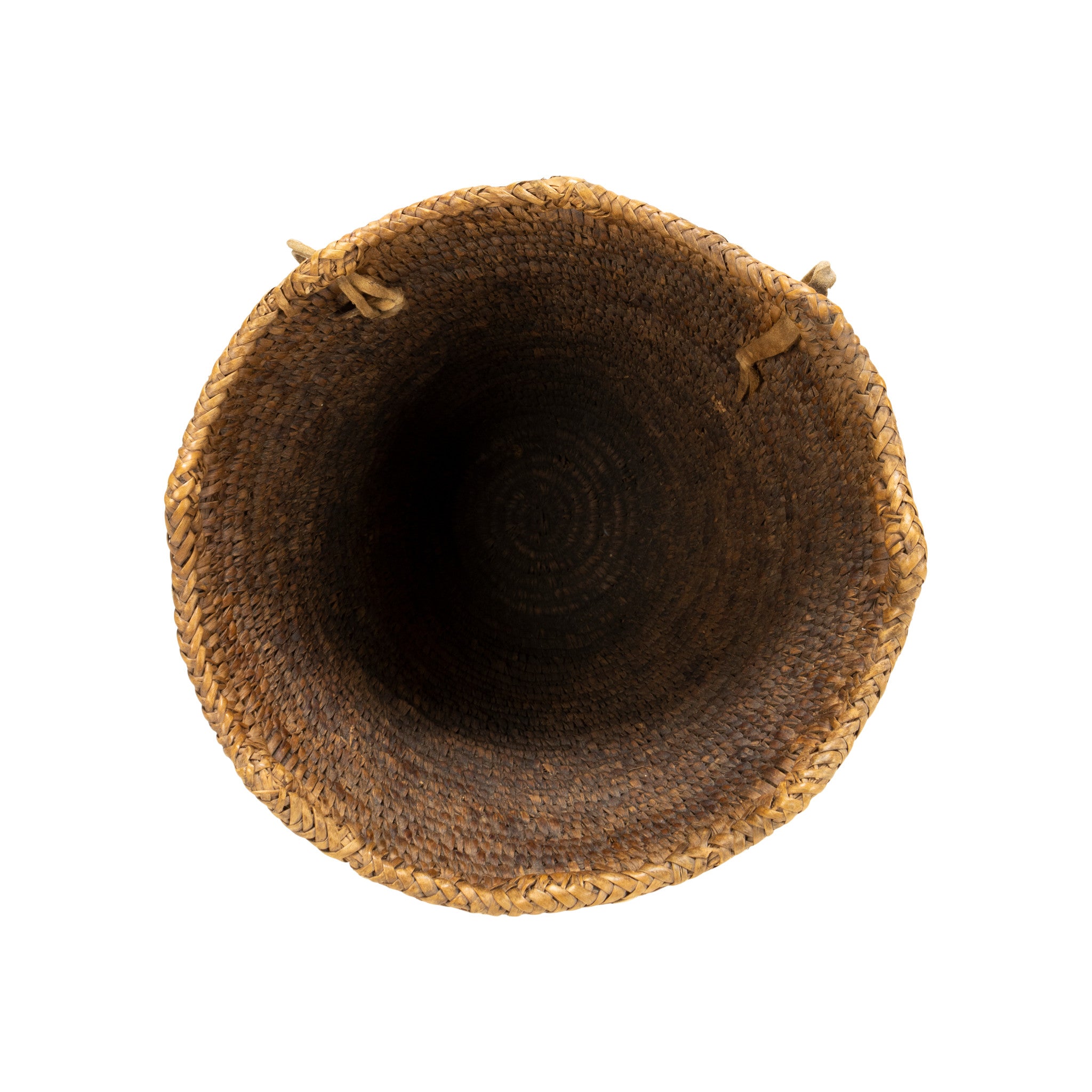 Polychrome Klickitat Basket with Brain Tanned Belt Ties