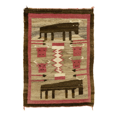 Navajo Pictorial, Native, Weaving, Wall Hanging