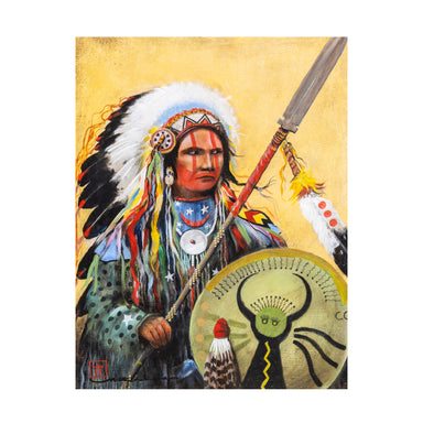 War Paint by Mario Rabago, Fine Art, Painting, Native American