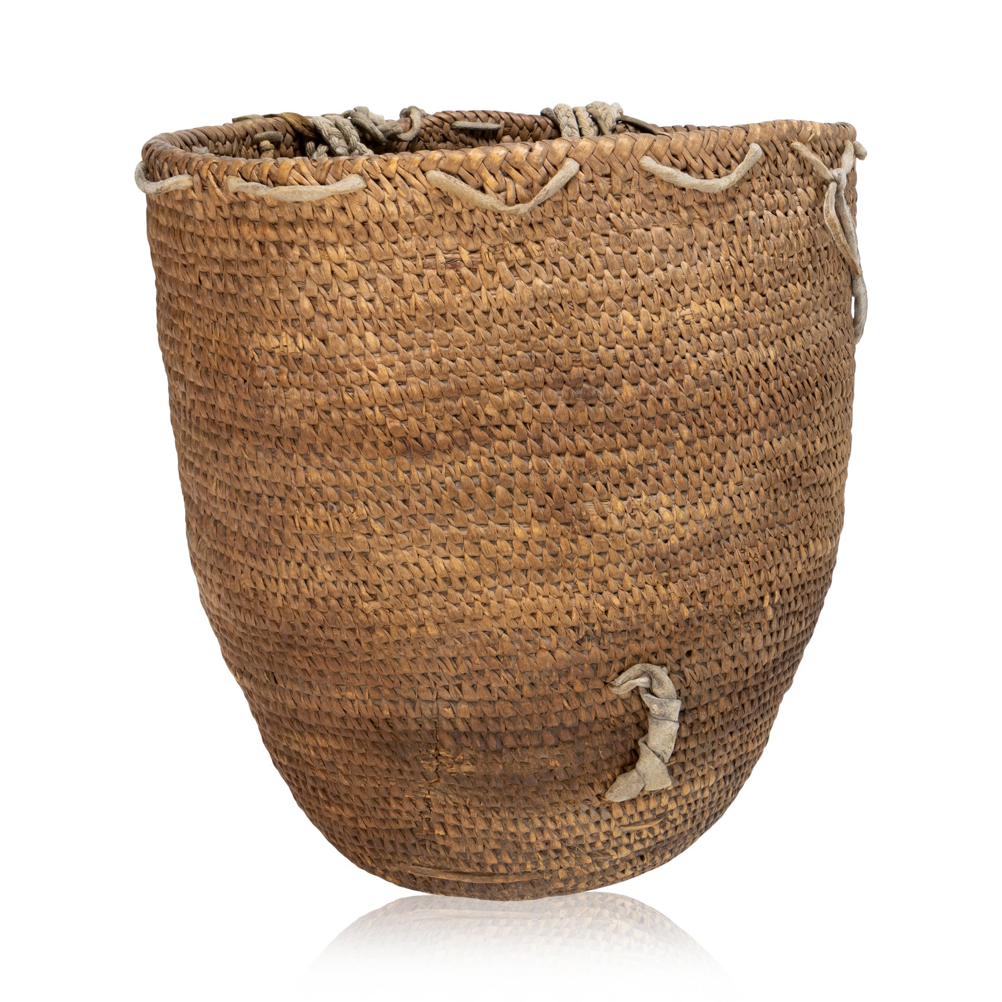 Klickitat Work Basket, Native, Basketry, Vertical