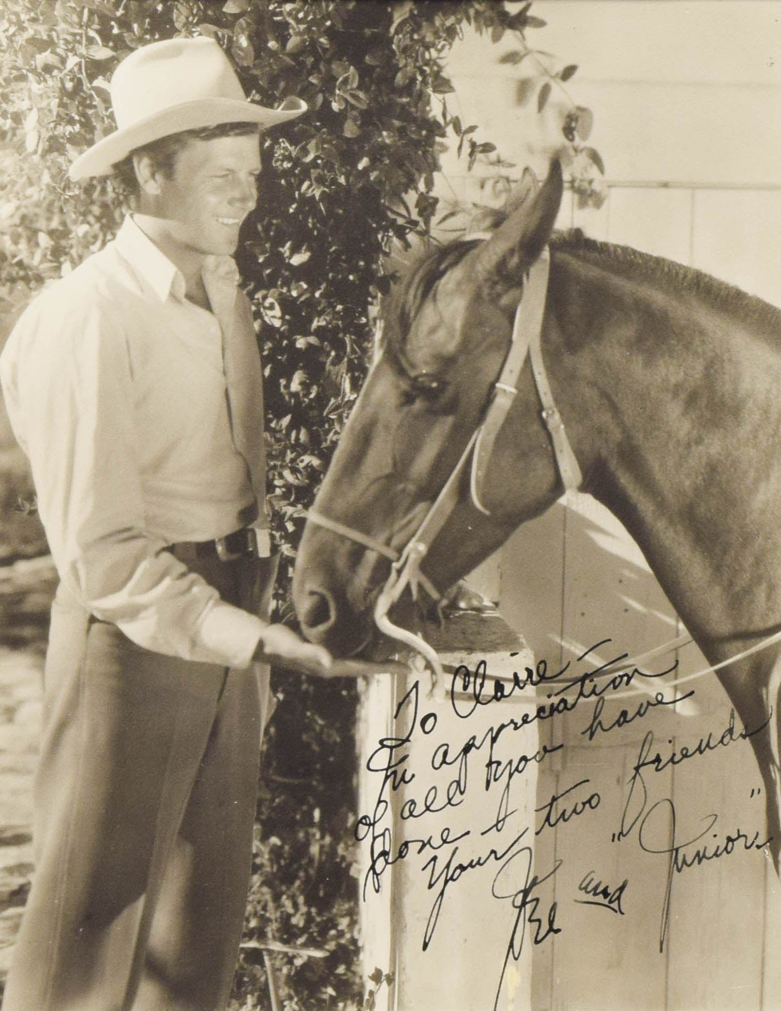 Joel McCree and Junior Signed Photo, Fine Art, Photography, Other