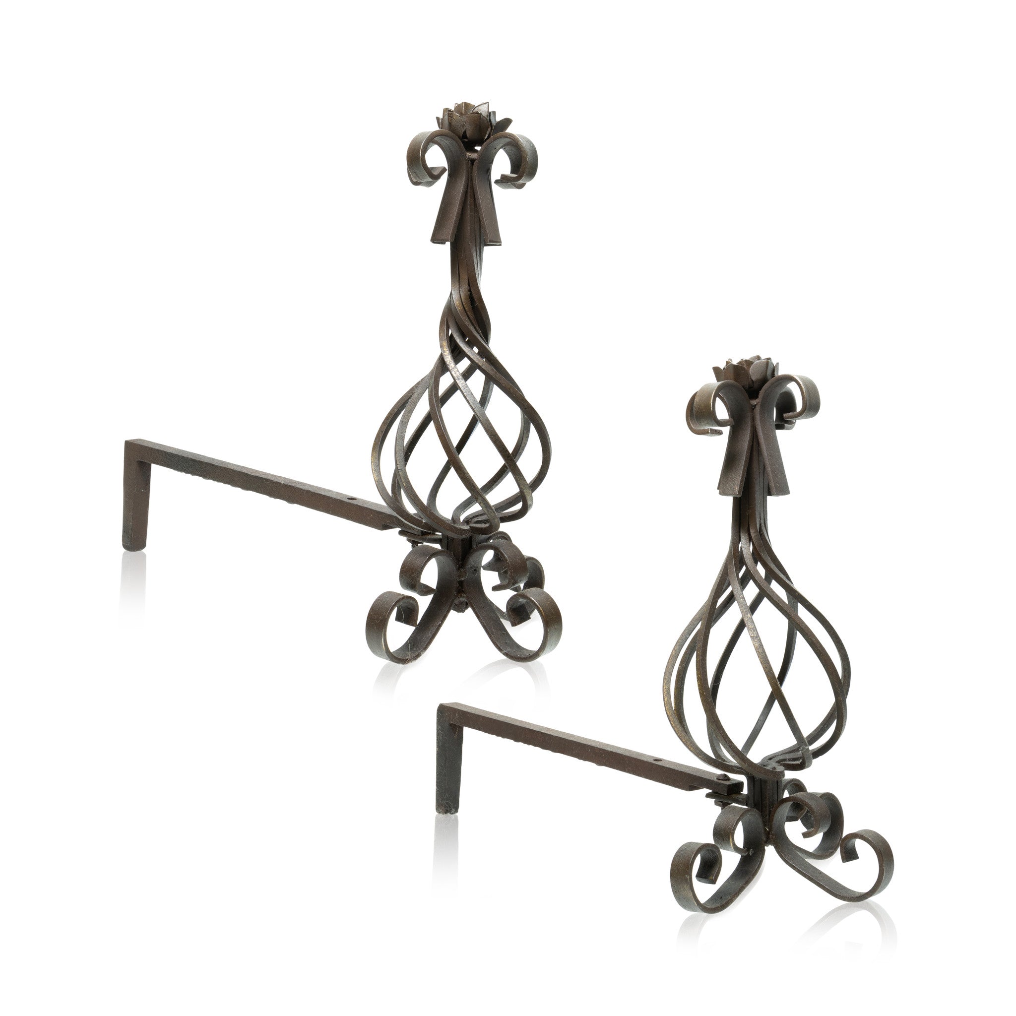 Blacksmith Andirons, Furnishings, Fireplace, Andiron