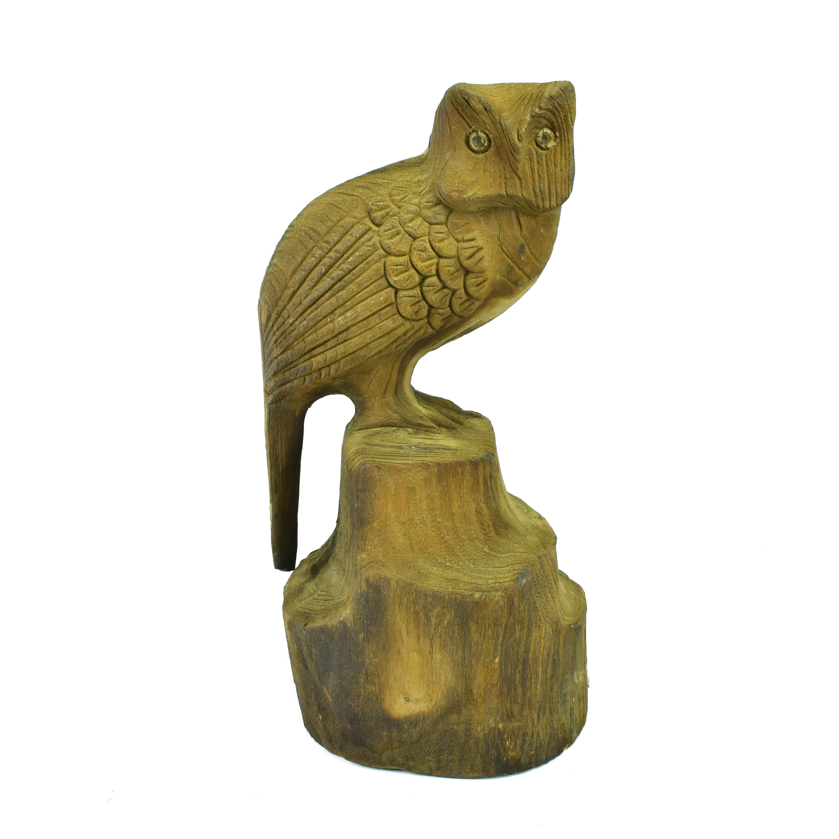 Folk Art Owl Carving, Furnishings, Decor, Folk Item