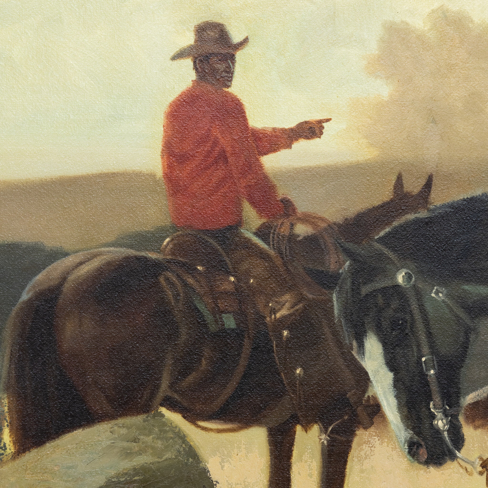 Cowboys with Cattle at Sunset by Charles Damrow