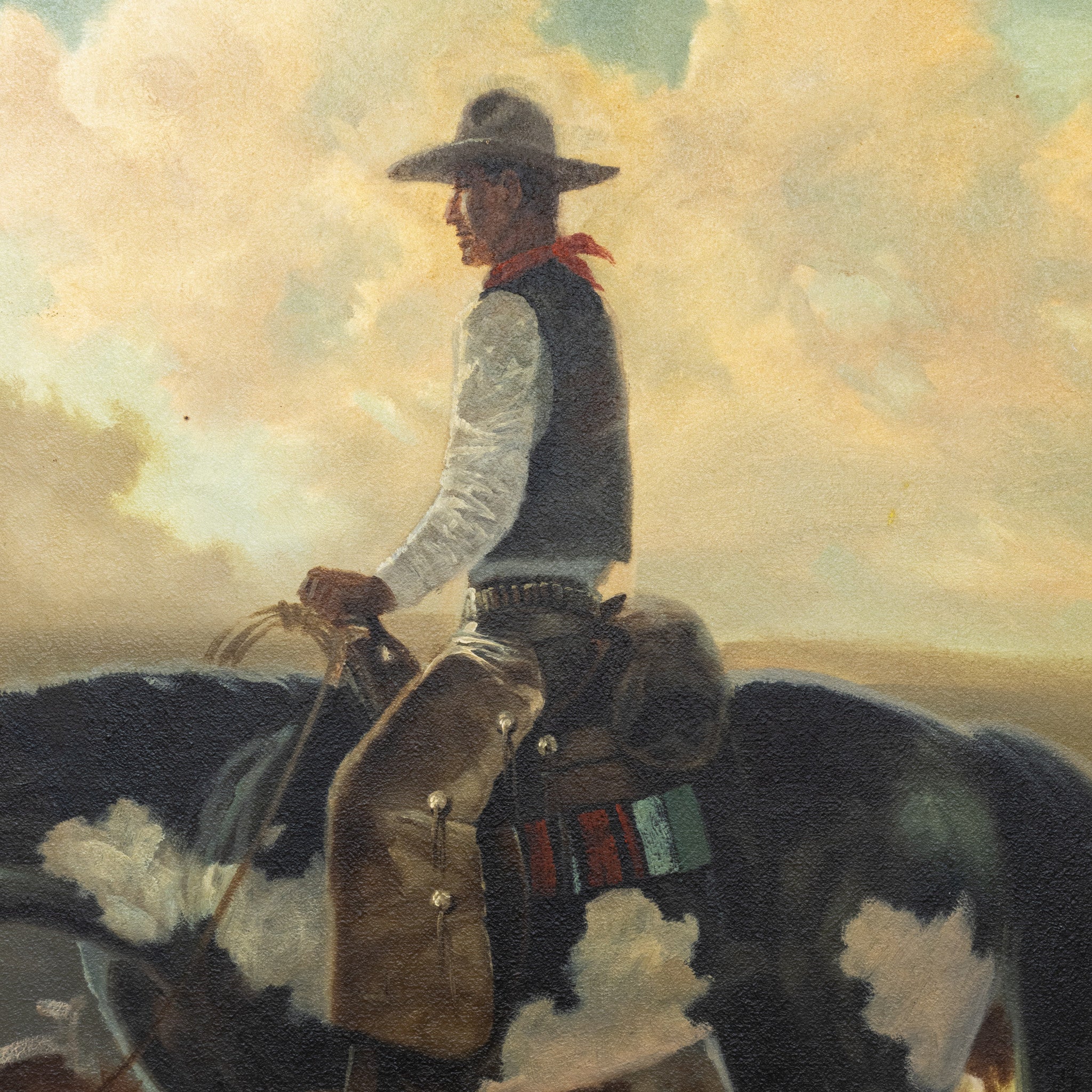 Cowboys with Cattle at Sunset by Charles Damrow