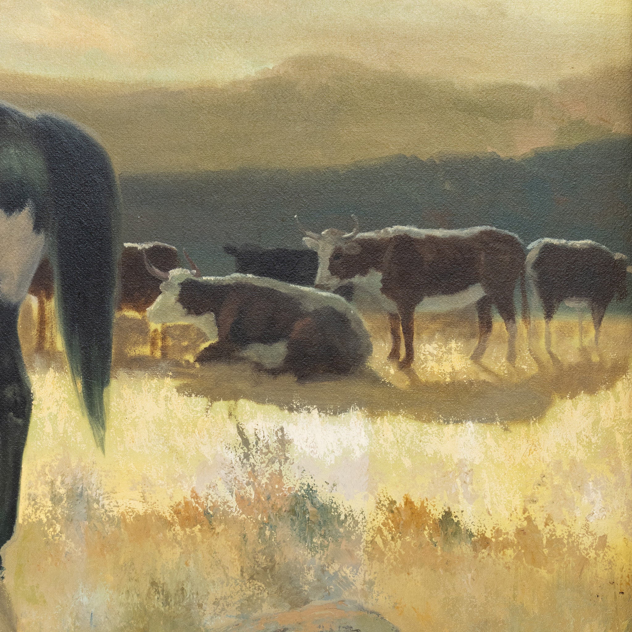 Cowboys with Cattle at Sunset by Charles Damrow