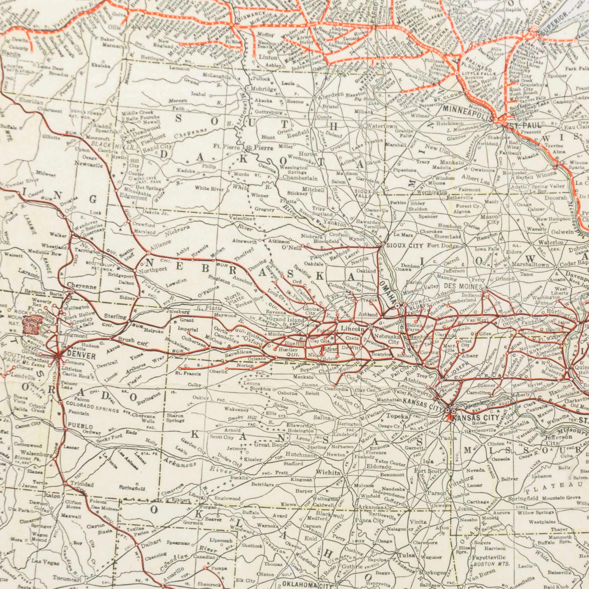 Map of Northern Pacific Railway 1946