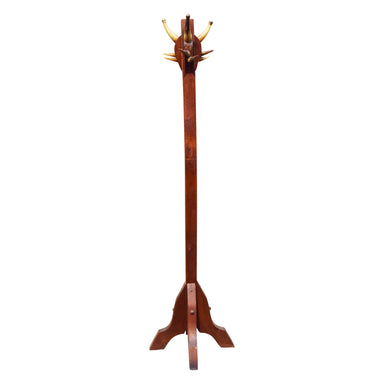 Walnut Hall tree with Horn Tips, Furnishings, Furniture, Coat Rack