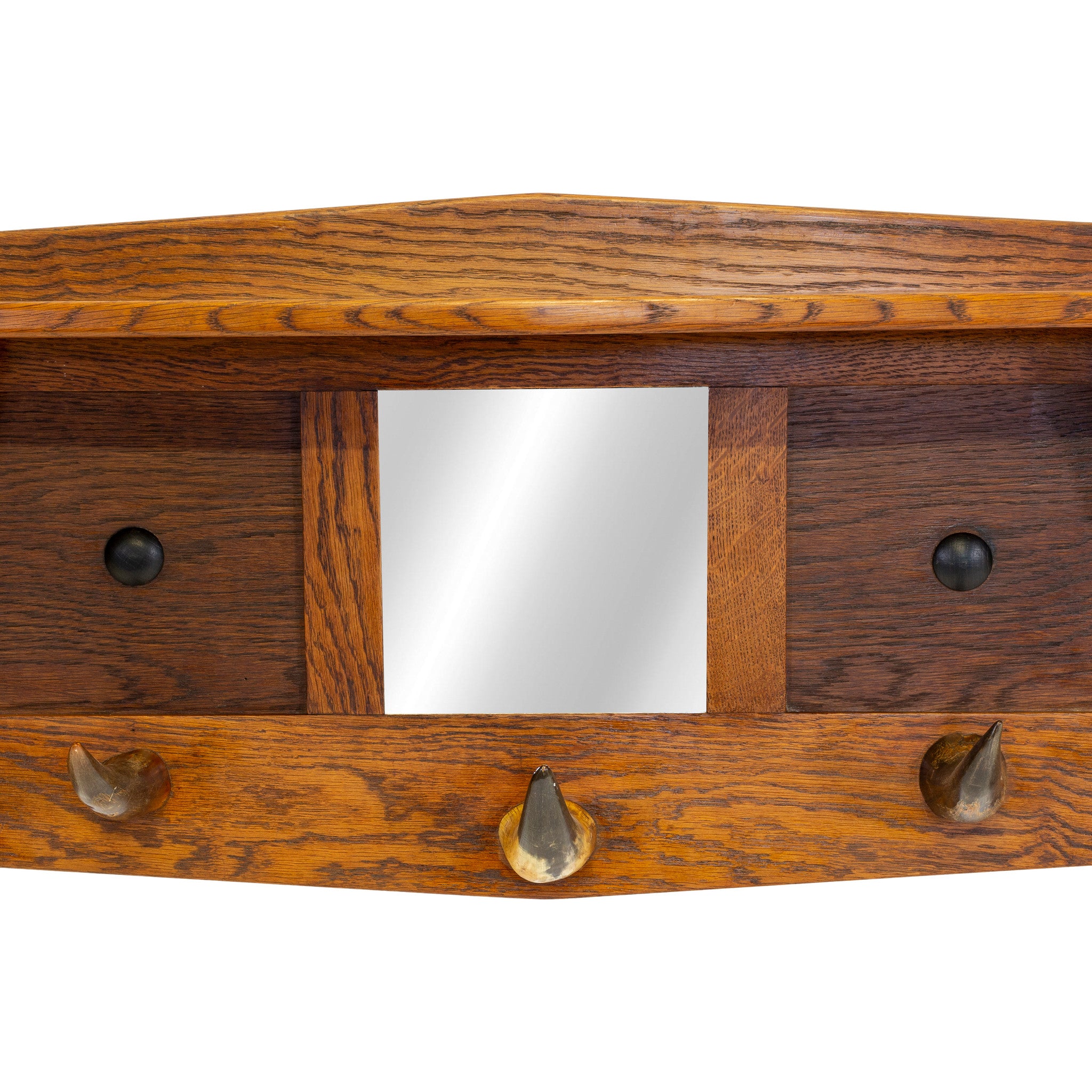 Longhorn Hat Rack with Mirror