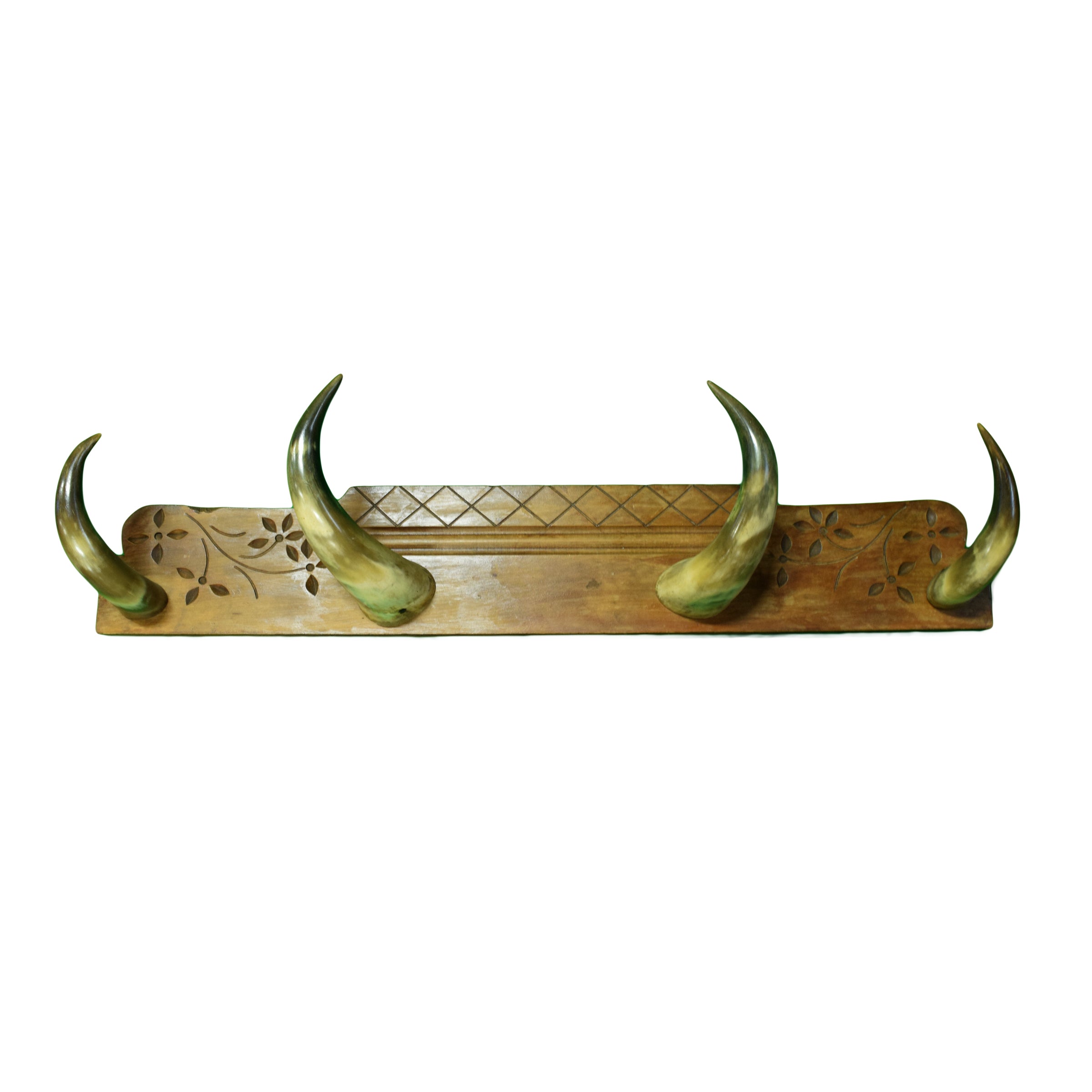 Spoon Carved Horn Rack, Furnishings, Furniture, Hat Rack