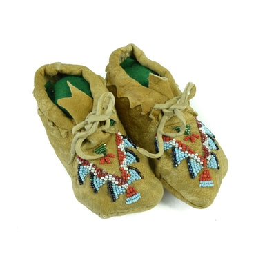 Plateau Child's Moccasins, Native, Garment, Moccasins