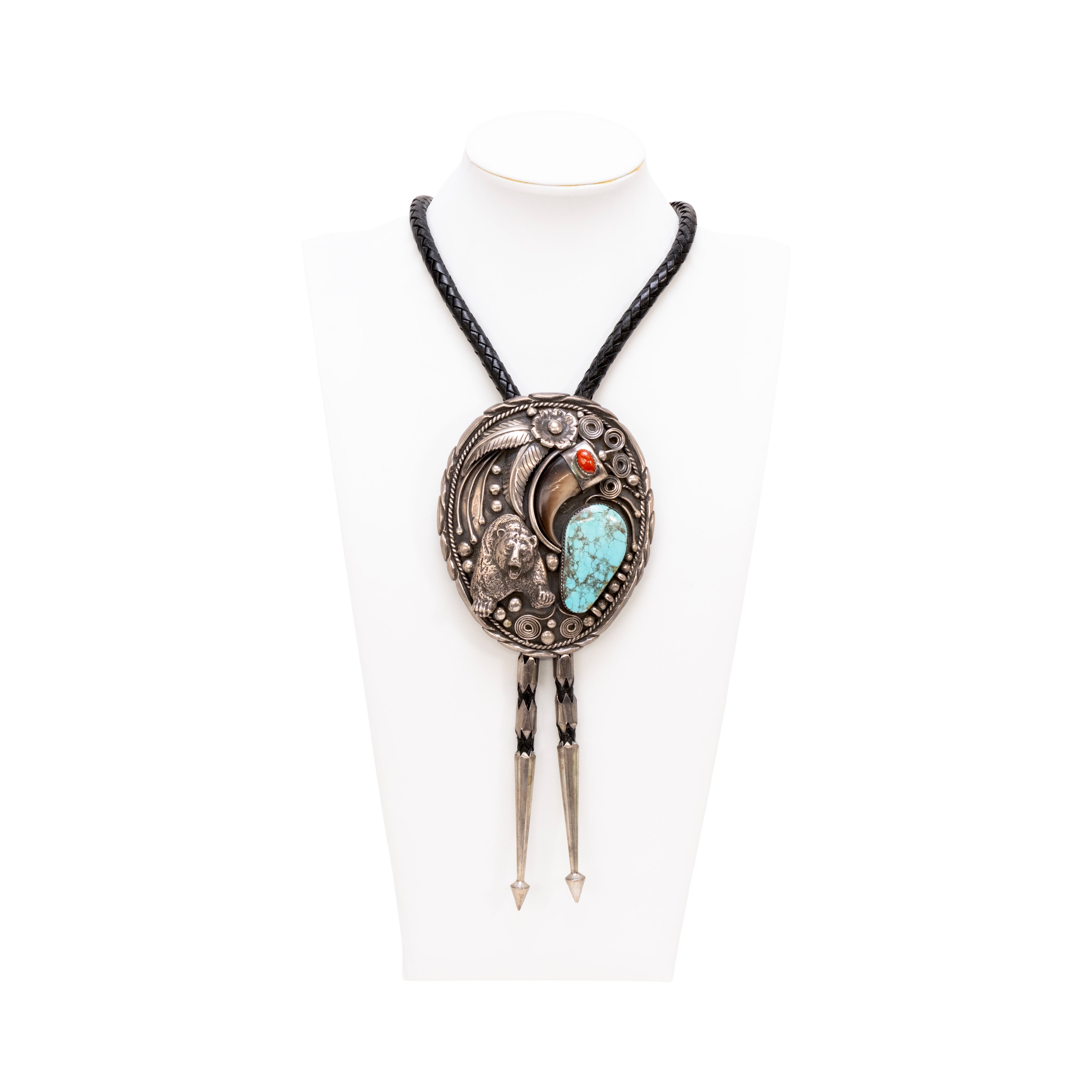 Navajo Grizzly Bear Bolo