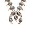 Native Bear Claw and Turquoise Squash Blossom