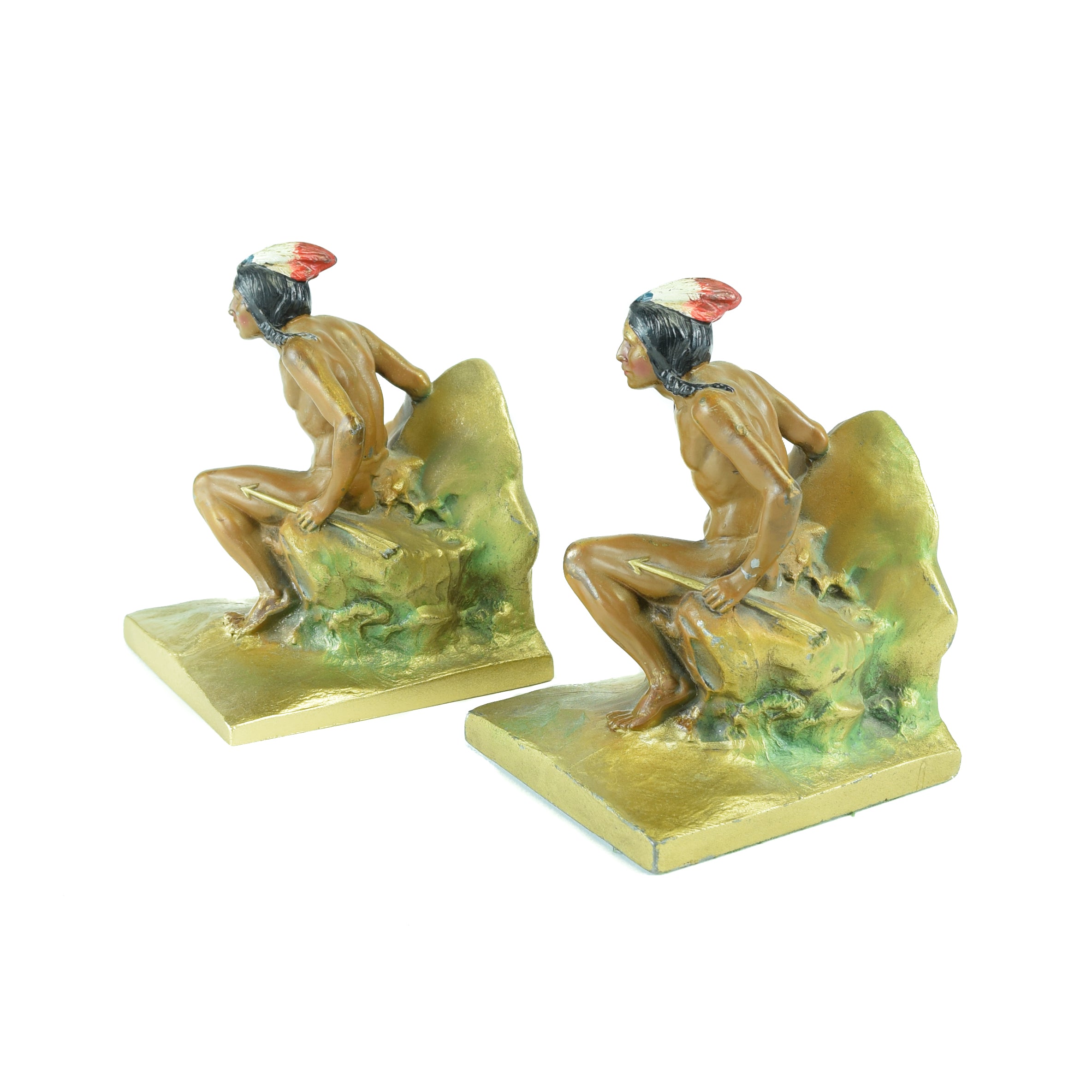 Indian Scout with Arrow Bookends