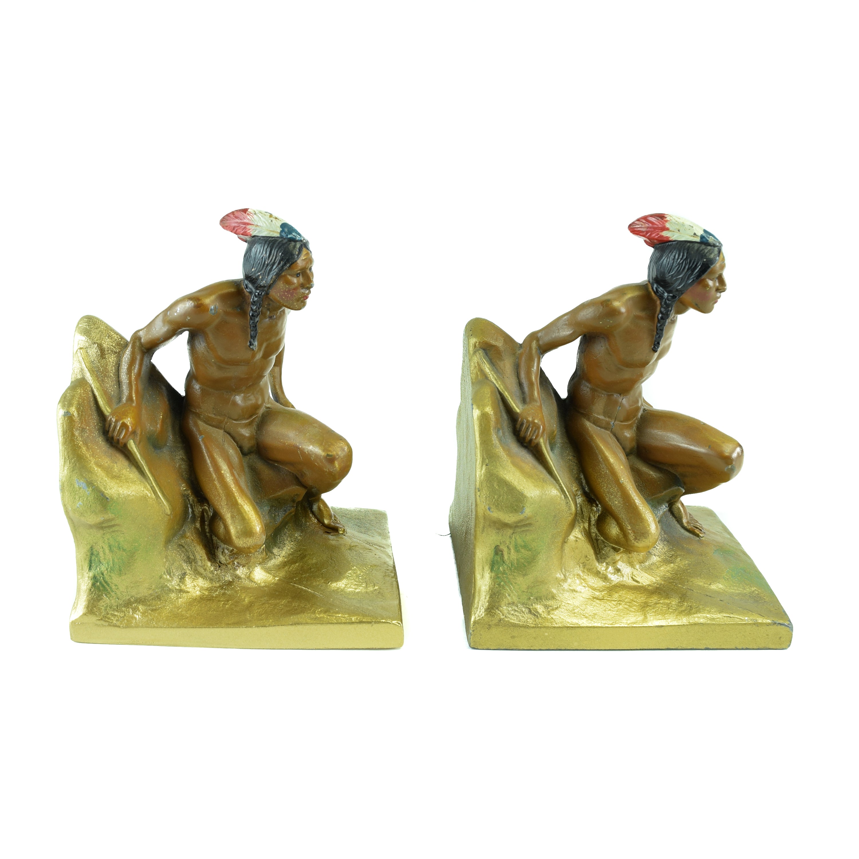 Indian Scout with Arrow Bookends