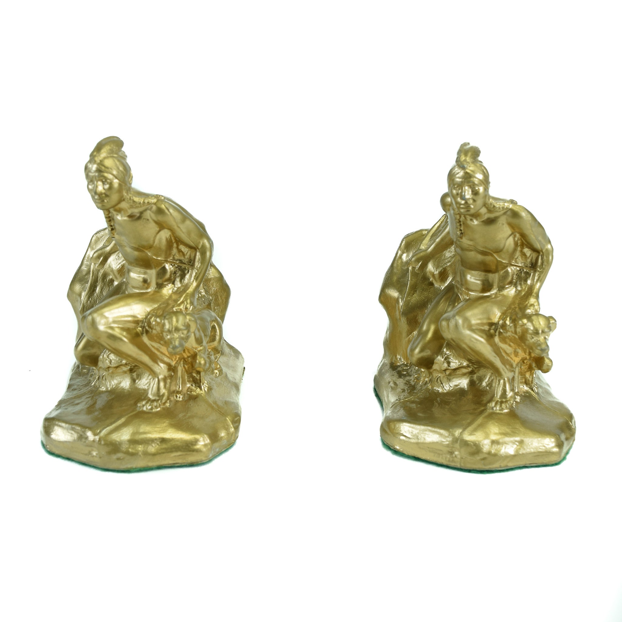 Indian Scout with Dog Bookends, Furnishings, Furniture, Bookend