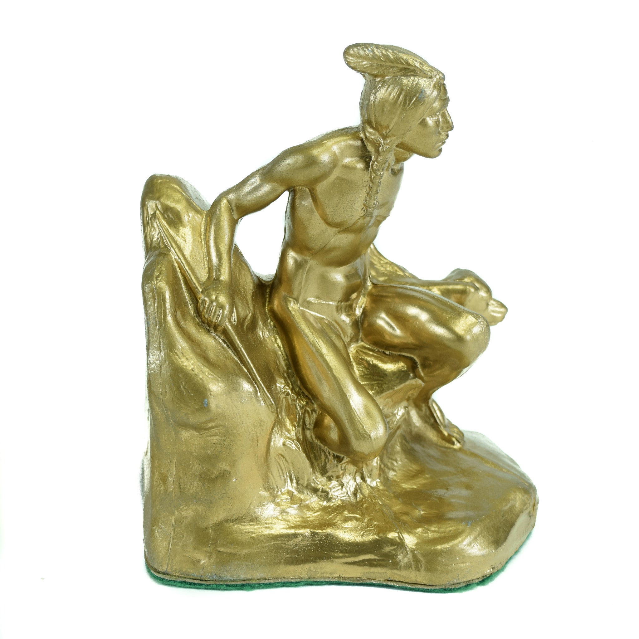 Indian Scout with Dog Bookends