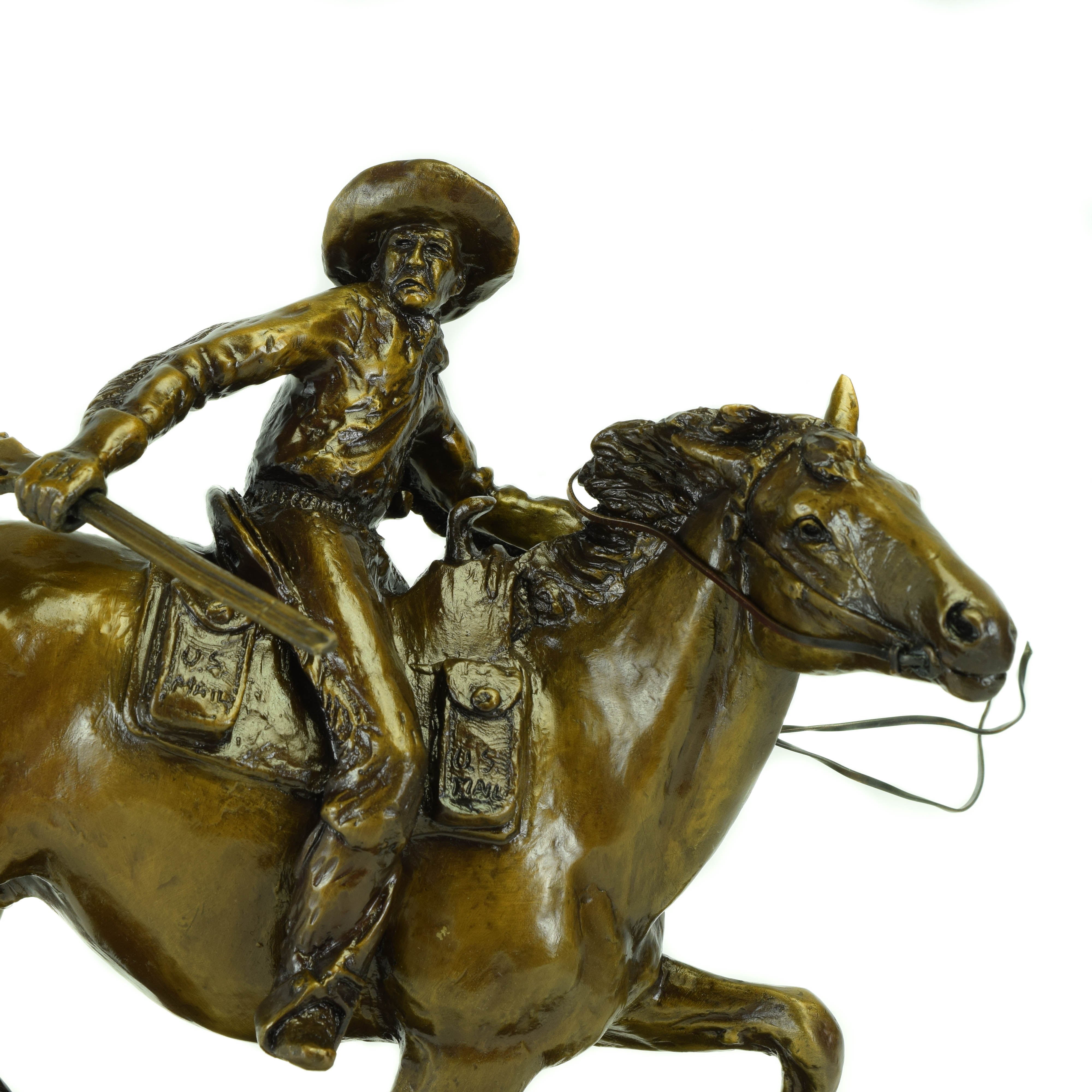 "1861 Mail - Pony Express" Bronze by Robert Scriver