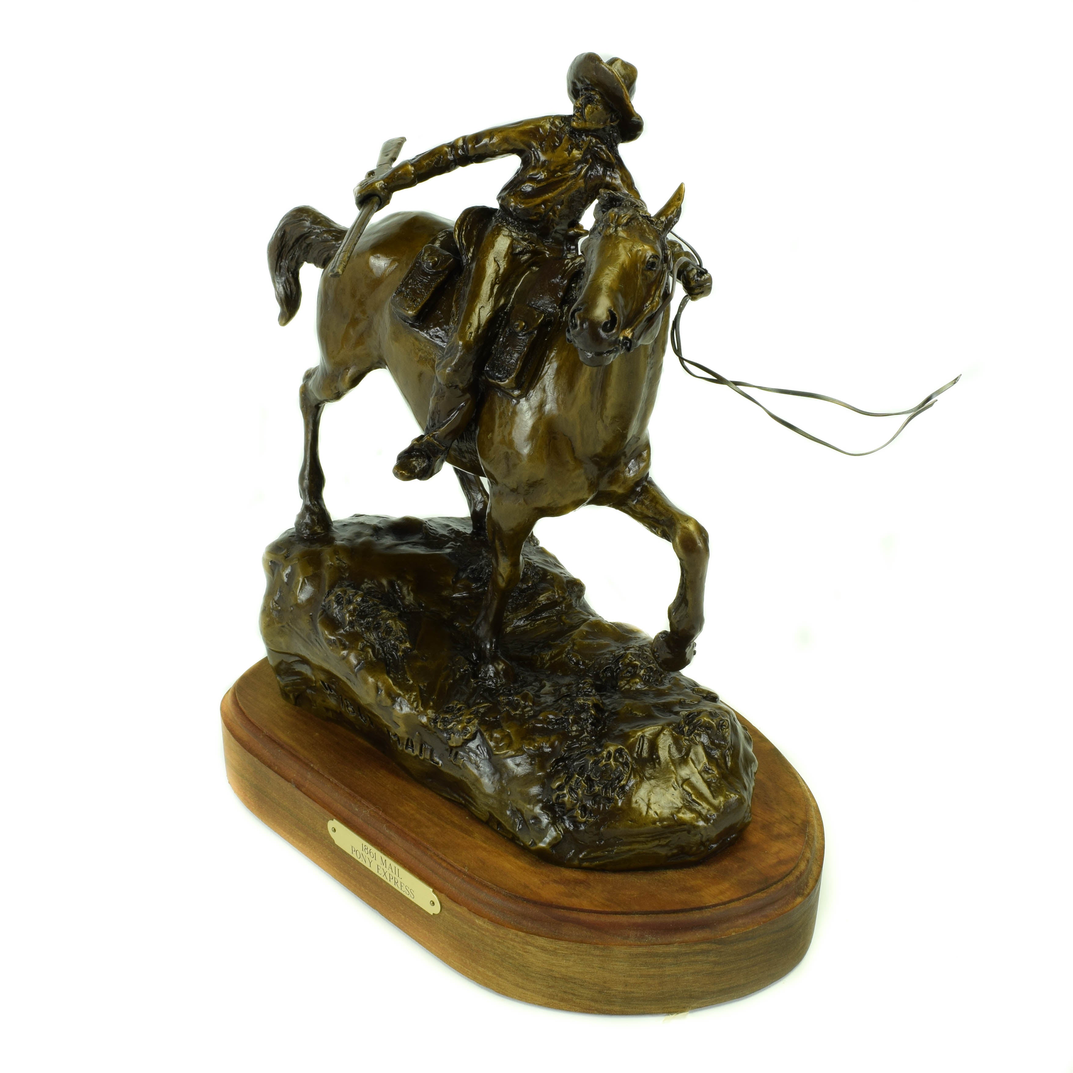 "1861 Mail - Pony Express" Bronze by Robert Scriver