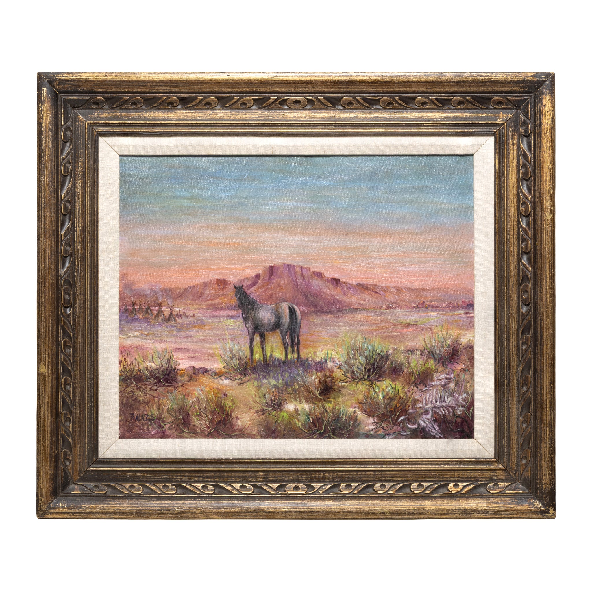 Native Village Under The Butte by Tom Balazs