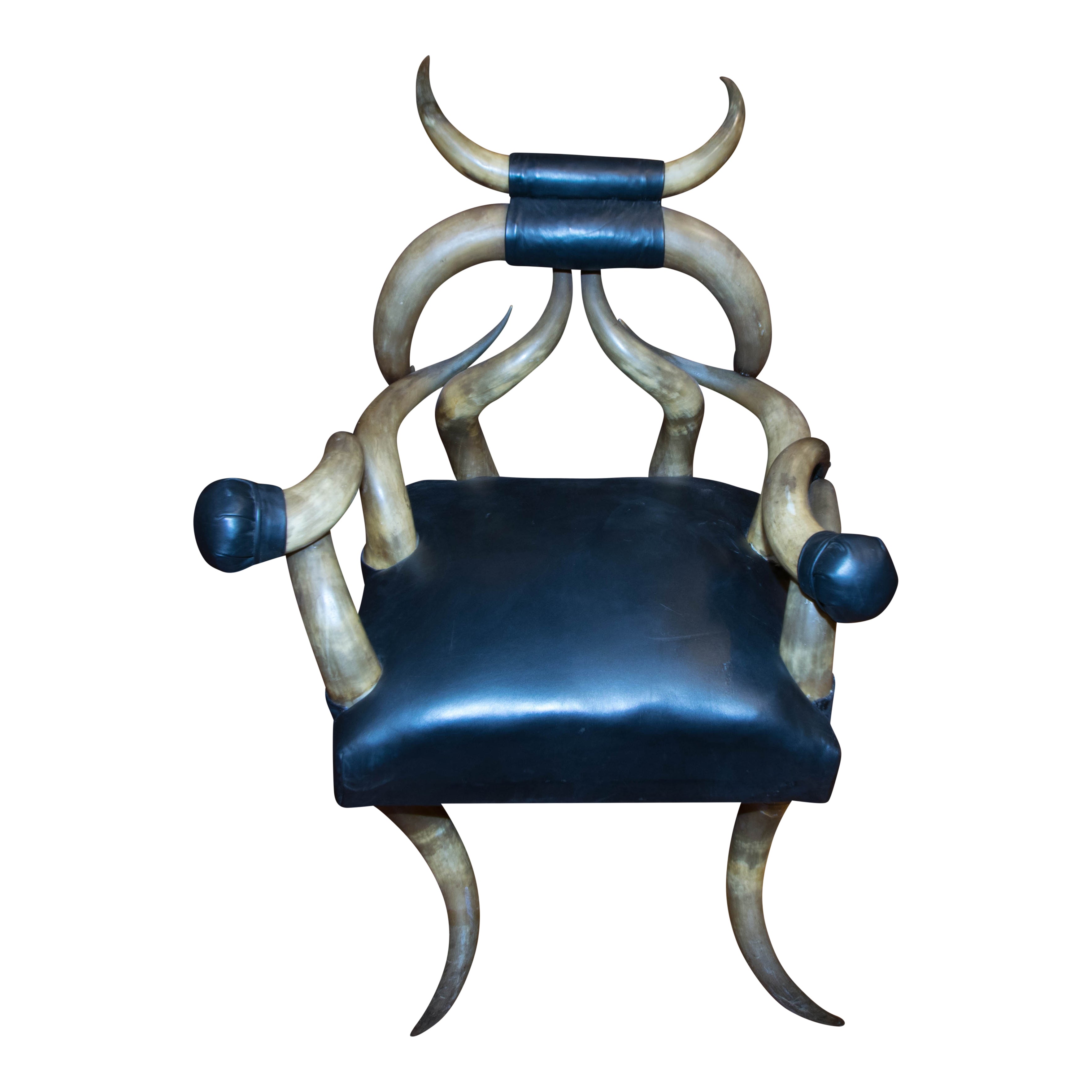 Matched Pair Steer Horn Chairs