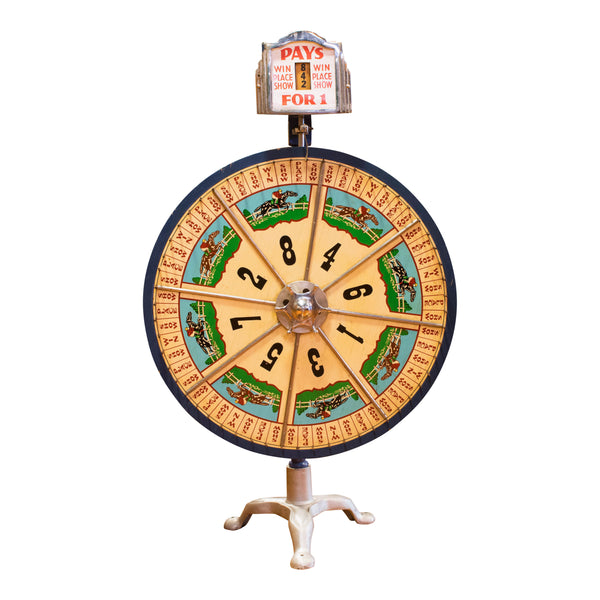 Roulette Table Top Horse Race Wheel, Western, Gaming, Gambling Wheel