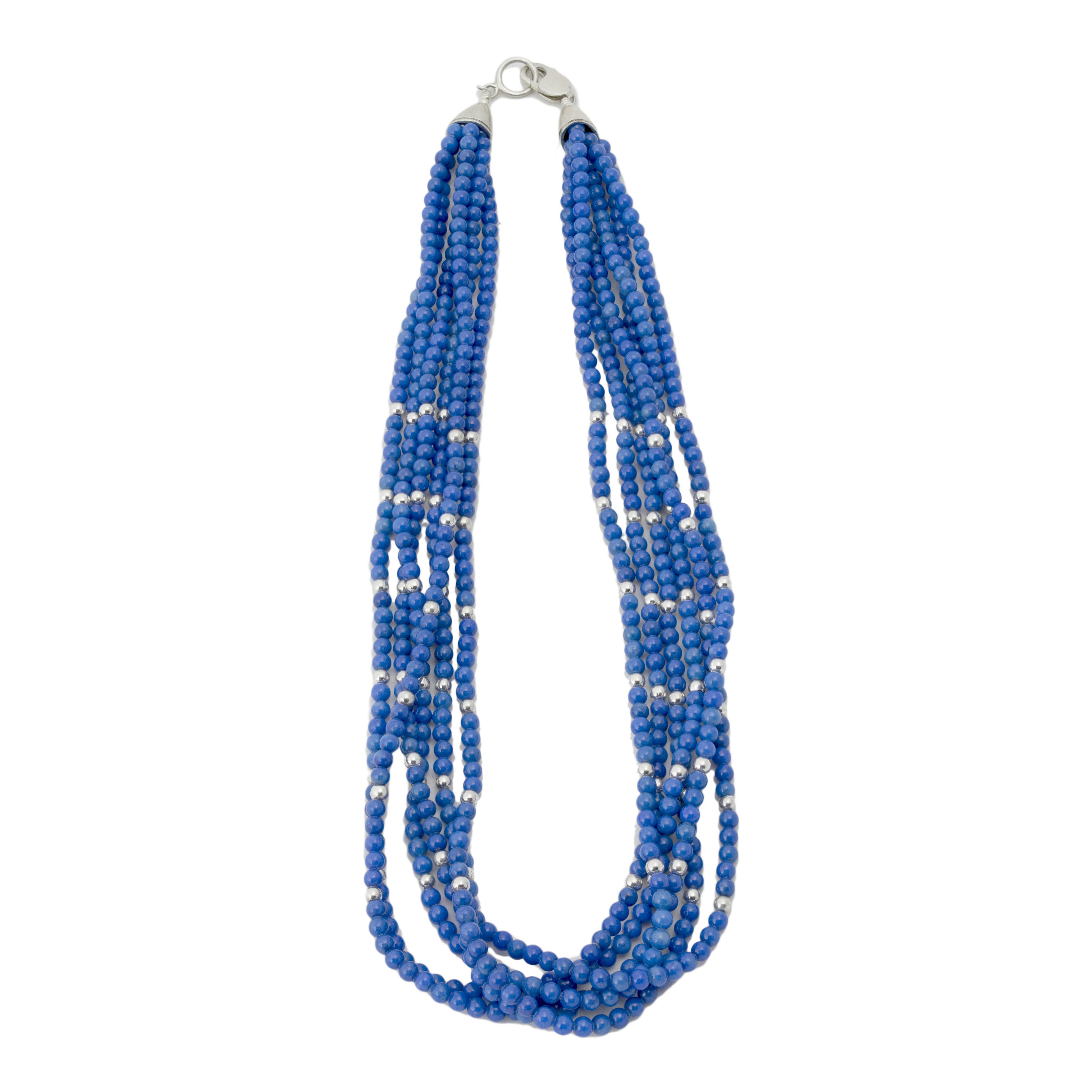 6 Strand Lapis Necklace, Jewelry, Necklace, Native