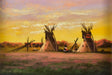 Sunset Glow by Heinie Hartwig, Fine Art, Painting, Native American