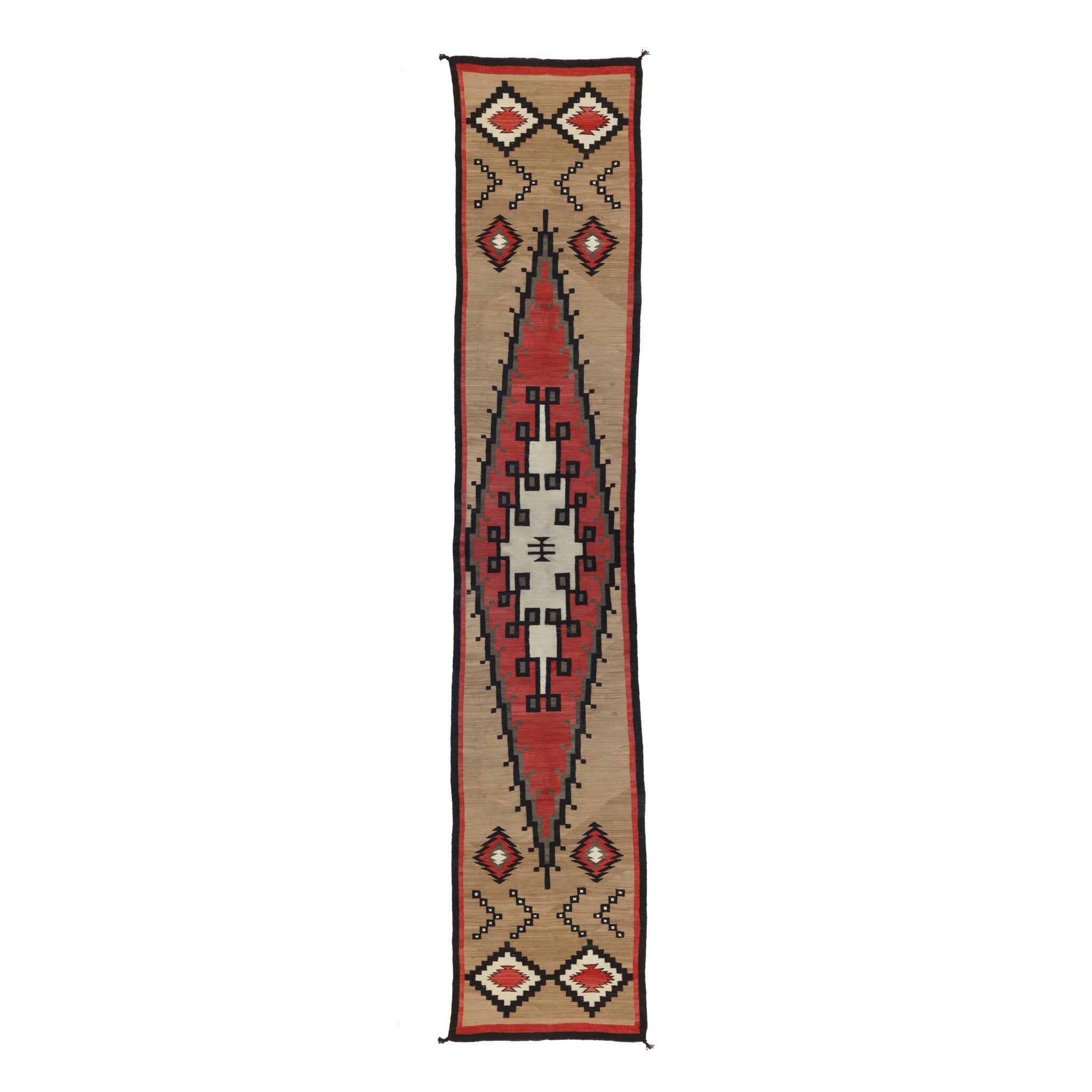 Navajo Crystal Runner, Native, Weaving, Floor Rug
