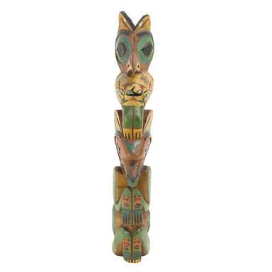Nuu-chah-nulth Model Totem, Native, Carving, Totem Pole