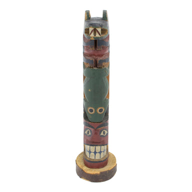 Nuu-chah-nulth Three Figure Totem, Native, Carving, Totem Pole