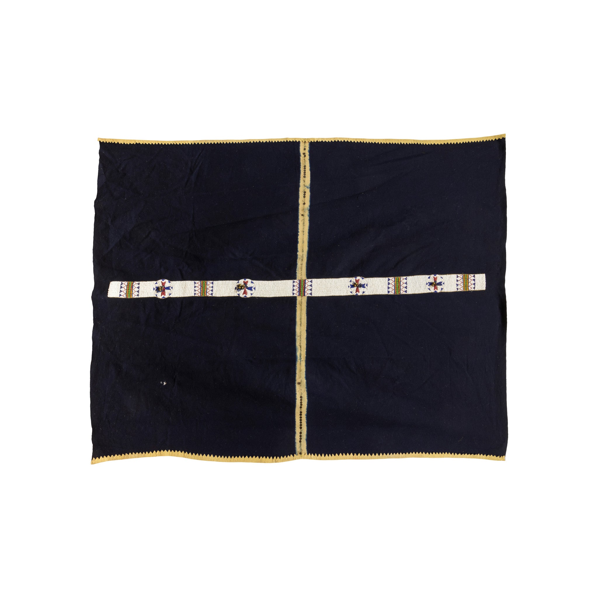 Sioux Beaded Blanket Strip, Native, Beadwork, Blanket Strip