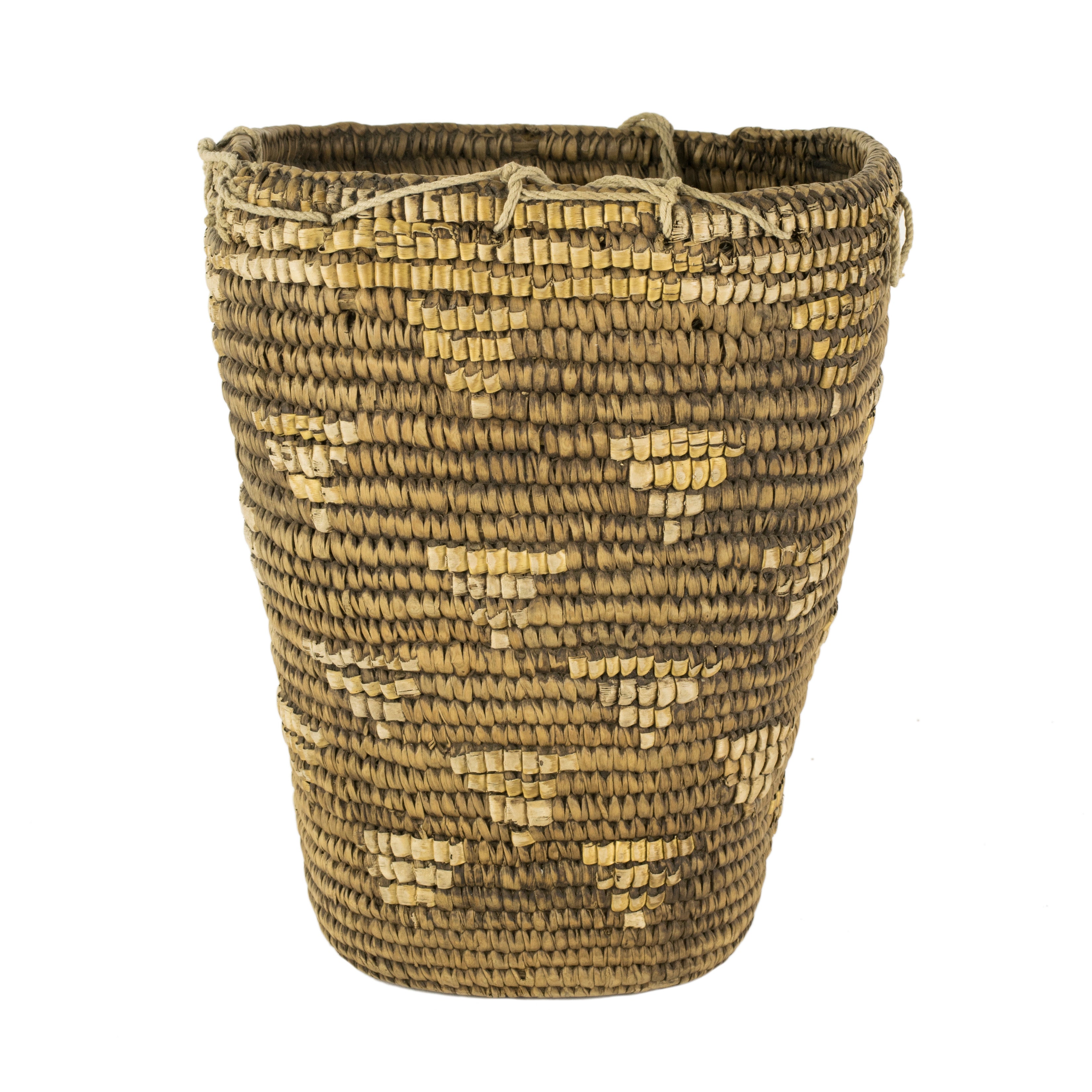 Partially Imbricated Klickitat Berry Basket, Native, Basketry, Vertical