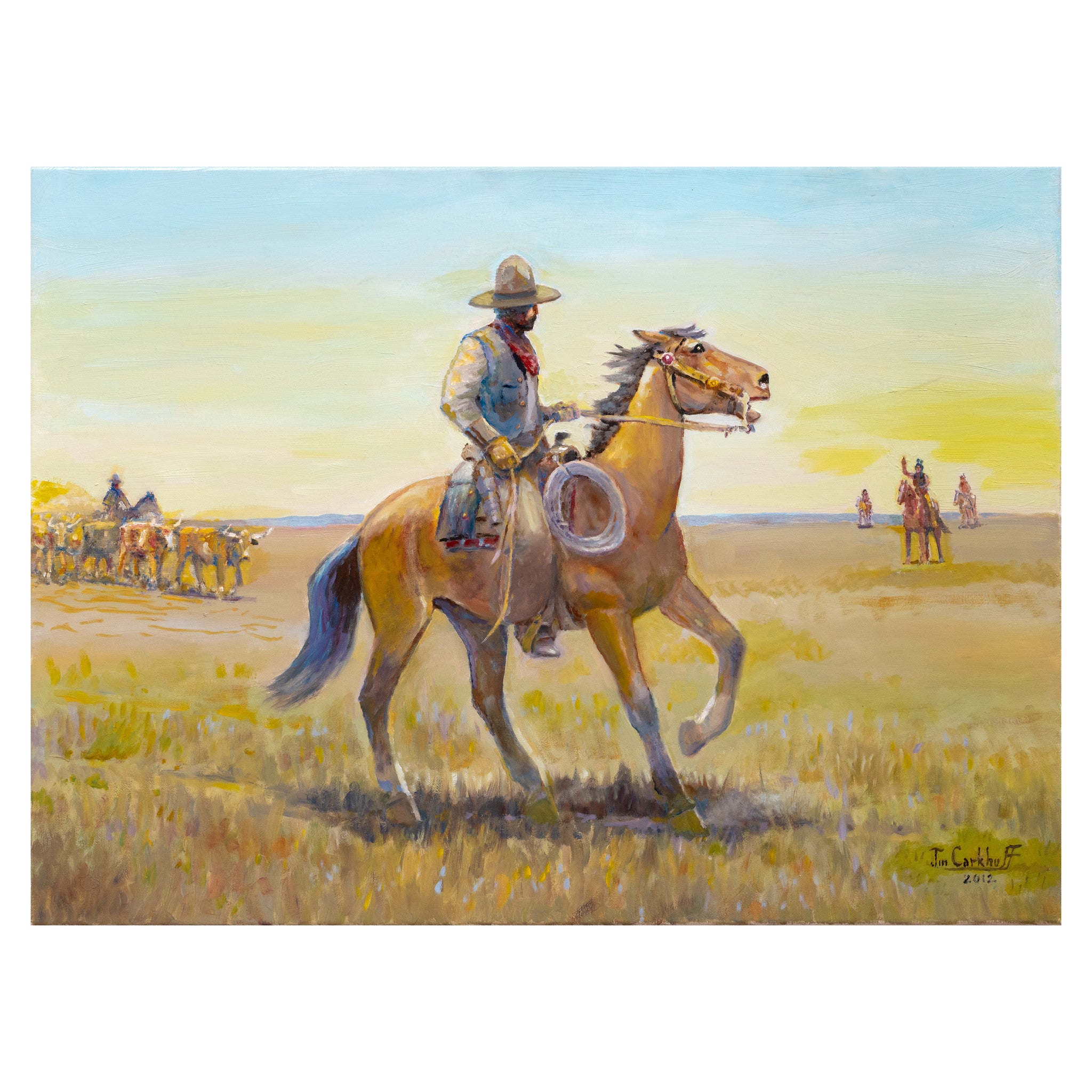 Barter for Passage by Jim Carkhuff, Fine Art, Painting, Western