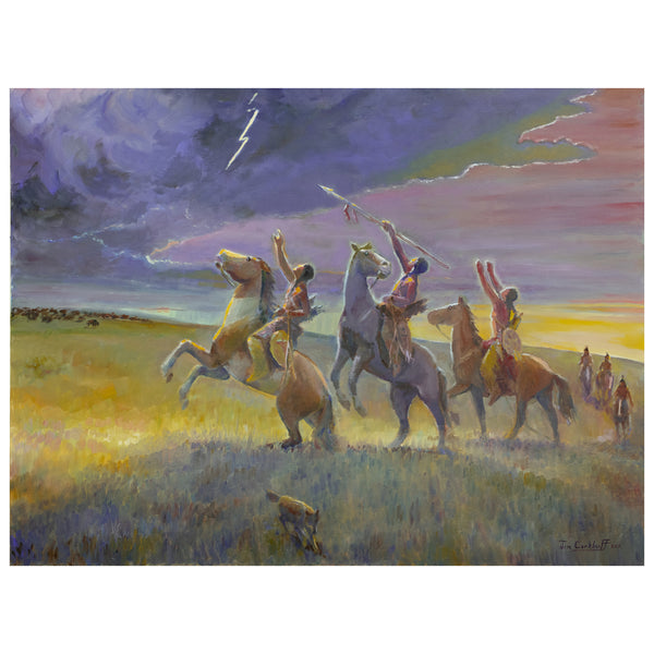 Praise to the Great Spirit by Jim Carkhuff, Fine Art, Painting, Native American