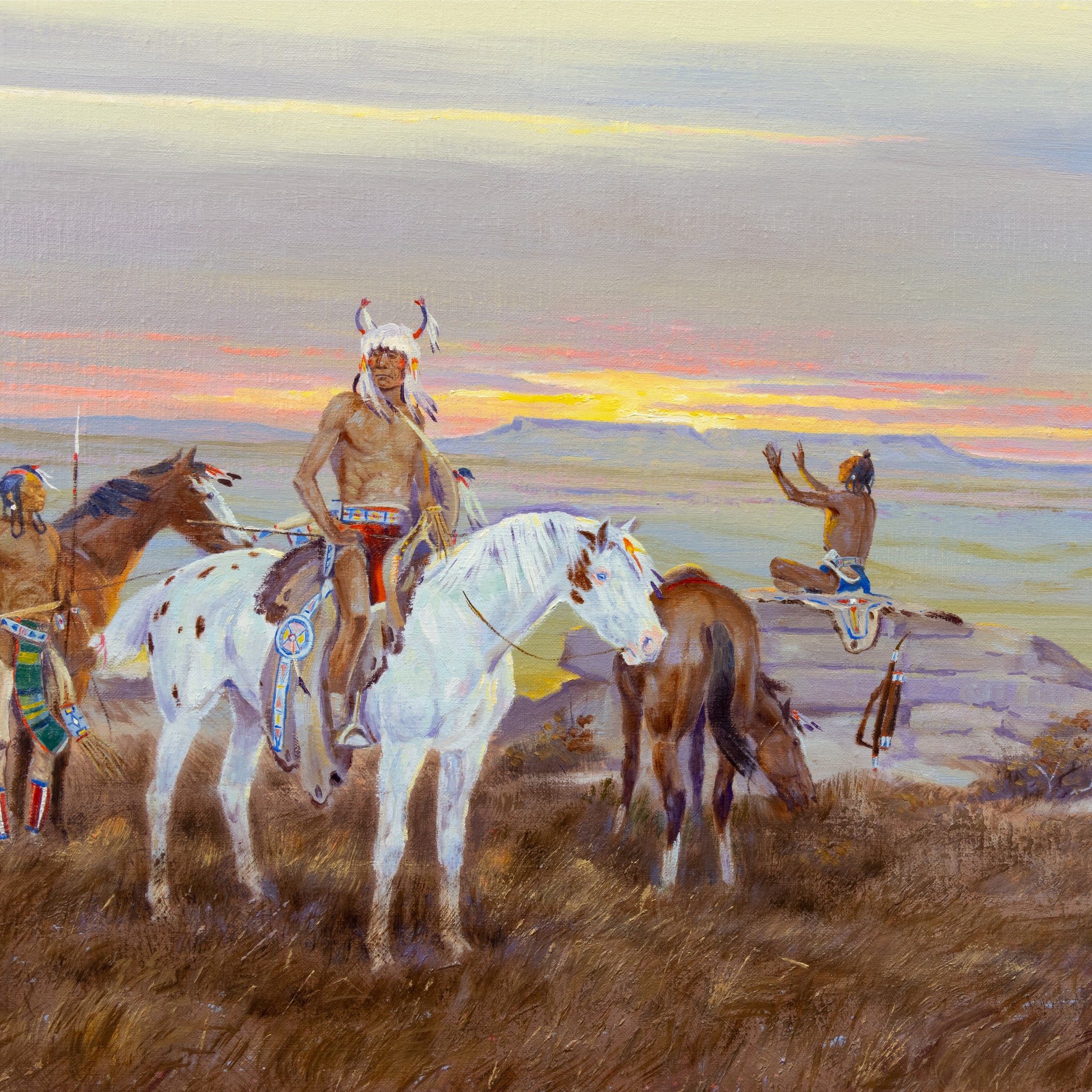 "Native Americans at Sunset" by Ace Powell
