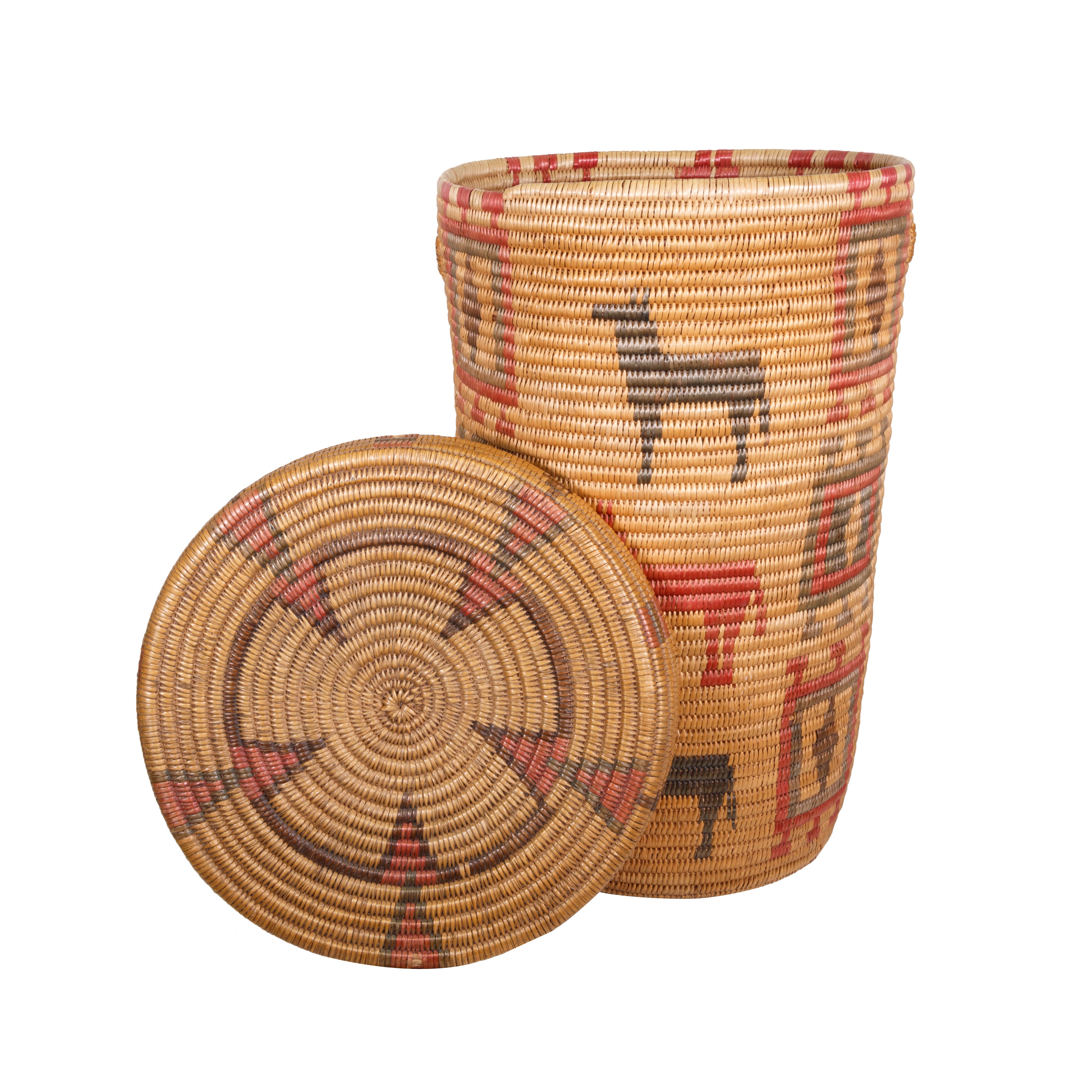 Jicarilla Apache Lidded Basket