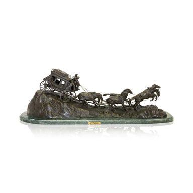 Stagecoach by Charles Russell, Fine Art, Bronze, Decorative