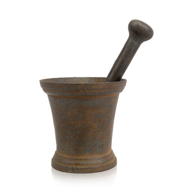 Cast Iron Mortar and Pestle, Furnishings, Kitchen, Cookware